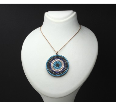 BÜYÜK TAŞ İŞLEMELİ ZARİF KOLYE