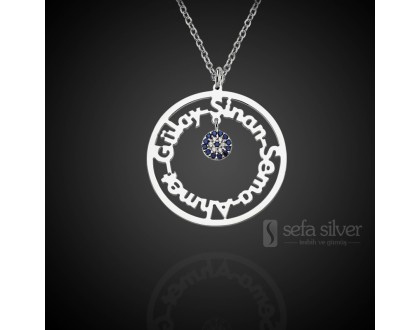 Kişiye Özel Dört İsimli Gümüş Kolye Kişiye Özel Dört İsimli Gümüş Kolye