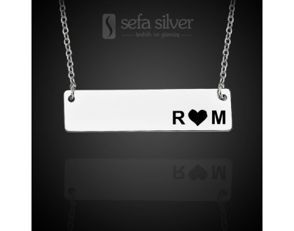 Kişiye Özel Harfli Gümüş Kolye