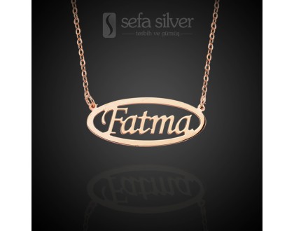 Kişiye Özel İsimli Elips Kolye Kişiye Özel İsimli Elips Kolye