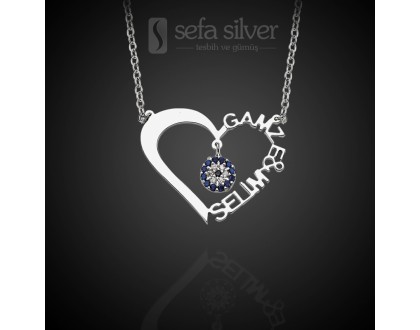 Kişiye Özel İsimli Kalp Kolye Kişiye Özel İsimli Kalp Kolye