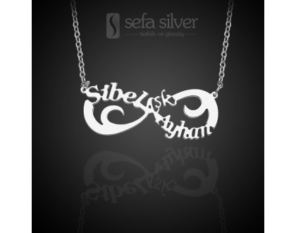 Kişiye Özel İsimli Sonsuz Aşk Kolyesi