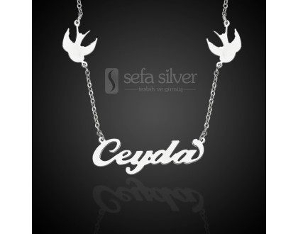 Kuş Figürlü Gümüş Özgürlük Kolyesi