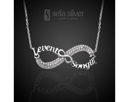 Zirkon Taşlı İsimli Sonsuzluk Kolyesi