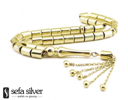 14 Ayar Altın Kesme Model Altın Tesbih