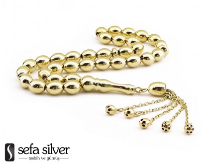 14 Ayar Arpa Kesim Altın Tesbih