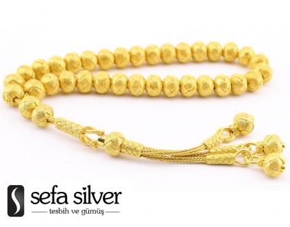 22 Ayar Kazaz Örme Altın Tesbih