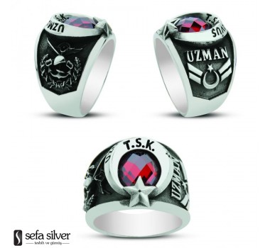 Ayyıldız Model Uzman Çavuş 925 Ayar Gümüş Yüzük Ayyıldız Model Uzman Çavuş 925 Ayar Gümüş Yüzük