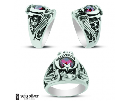 Hava Kuvvetleri Kartal Başlı Gümüş Yüzük