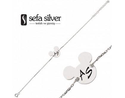 Harfli Gümüş Bileklik Harfli Gümüş Bileklik