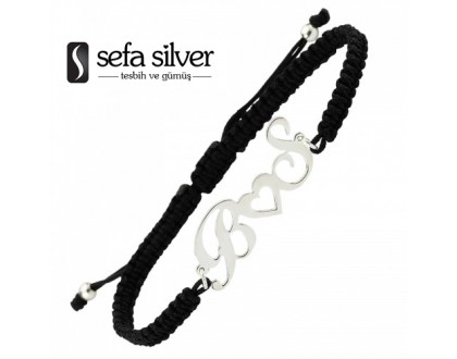 Makrome İpli Gümüş Bileklik