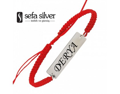 Makrome Renk Gümüş Bileklik