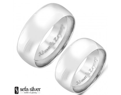 Düz Sade Gümüş Alyans Modelleri