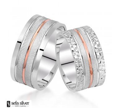 Roze Kaplama Gümüş Alyans Modeli Roze Kaplama Gümüş Alyans Modeli