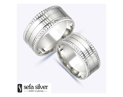 Sade Tasarım Gümüş Alyans