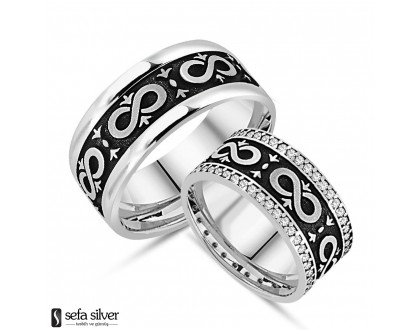 Sonsuzluk Modeli Gümüş Çift Alyanslar Sonsuzluk Modeli Gümüş Çift Alyanslar