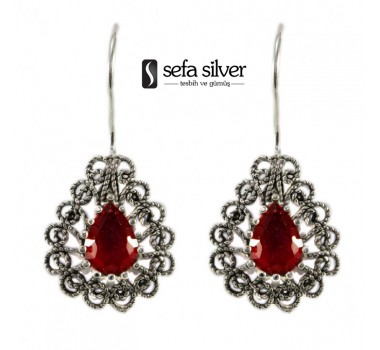 Asmalı Telkari Gümüş Küpe Asmalı Telkari Gümüş Küpe