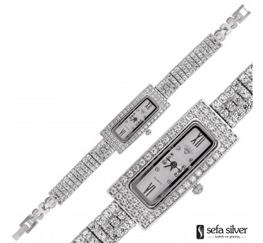 Zirkon Taşlı Bayan Saat Zirkon Taşlı Bayan Saat