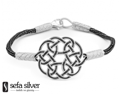 1000 Ayar Gümüş İnce Kazaz El Örmesi Bileklik