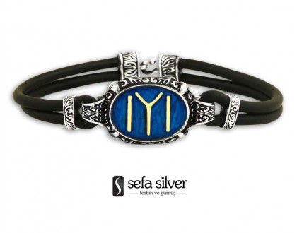 Kayı Boyu Deri Gümüş Bileklik