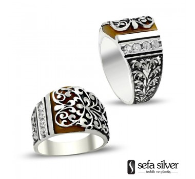 El Yapımı Özel Çalışma Gümüş Yüzük El Yapımı Özel Çalışma Gümüş Yüzük
