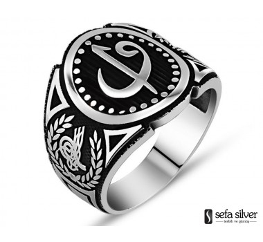 Elif Vavlı Tuğralı Gümüş Yüzük Elif Vavlı Tuğralı Gümüş Yüzük