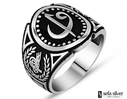 Elif Vavlı Tuğralı Gümüş Yüzük