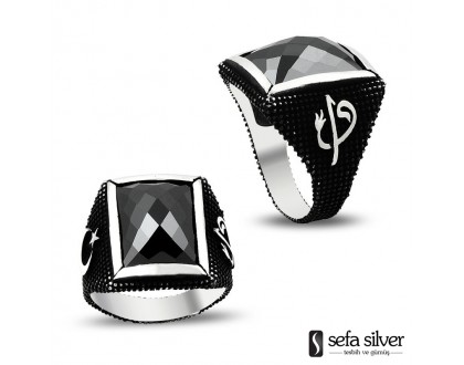 Siyah Zirkon Taşlı Mat Gümüş Yüzük Siyah Zirkon Taşlı Mat Gümüş Yüzük