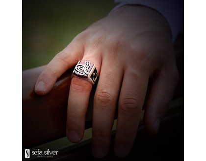 Tuğralı Akik Yüzük Tuğralı Akik Yüzük