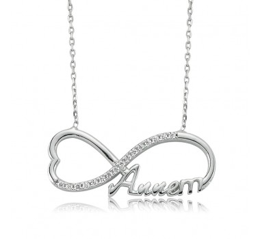 Annem Yazılı Sonsuzluk Kolyesi Annem Yazılı Sonsuzluk Kolyesi