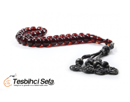 Kesme Model Ateş Kehribar Tesbih