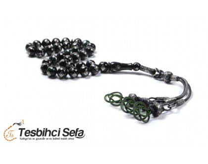 Özel Püsküllü Kazaziyeli Koyu Renk Kehribar