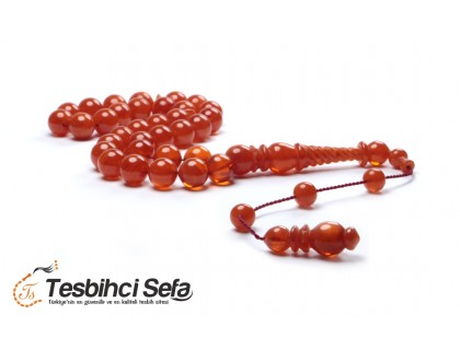 Özel İmameli Kırmızı Tonlarda Ateş Kehribarı