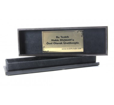 Kişiye Özel Ahşap Kaplamalı İsimli Tesbih Kutusu