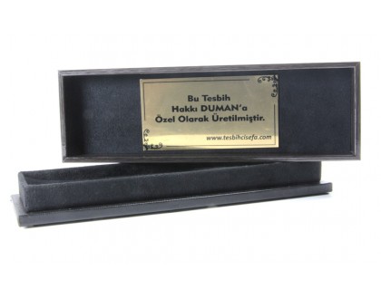 Kişiye Özel Ahşap Kaplamalı İsimli Tesbih Kutusu