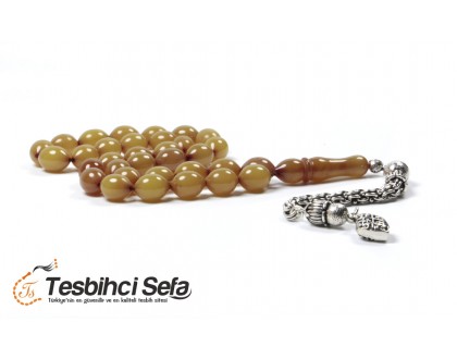 Osmanlı Kıvamında Damarlı Kehribar Tesbih