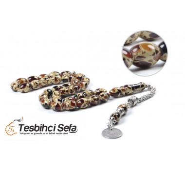 Kahverengi Parçalı Kehribar Tesbih Kahverengi Parçalı Kehribar Tesbih